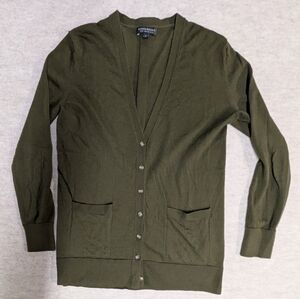 Banana Republic 100% Merino Wool Olive Lightweight Cardigan Sweater Size Small